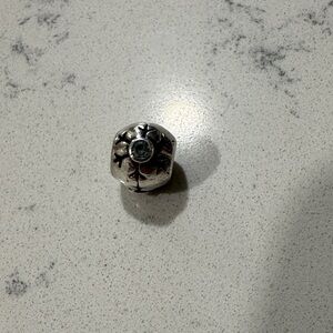 Pandora Silver Snowflake Charm with Clear Stone
